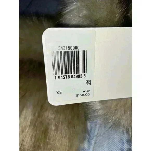 Levi's Premium Women's Oversized Faux Fur Trucker Jacket XS Blue Denim Furry Fur - Picture 4 of 12